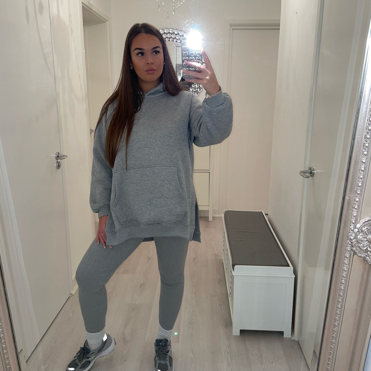 Grey hoodie & leggings set
