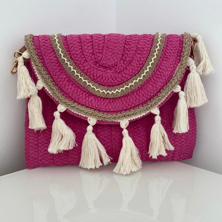 Pink tassel bag
